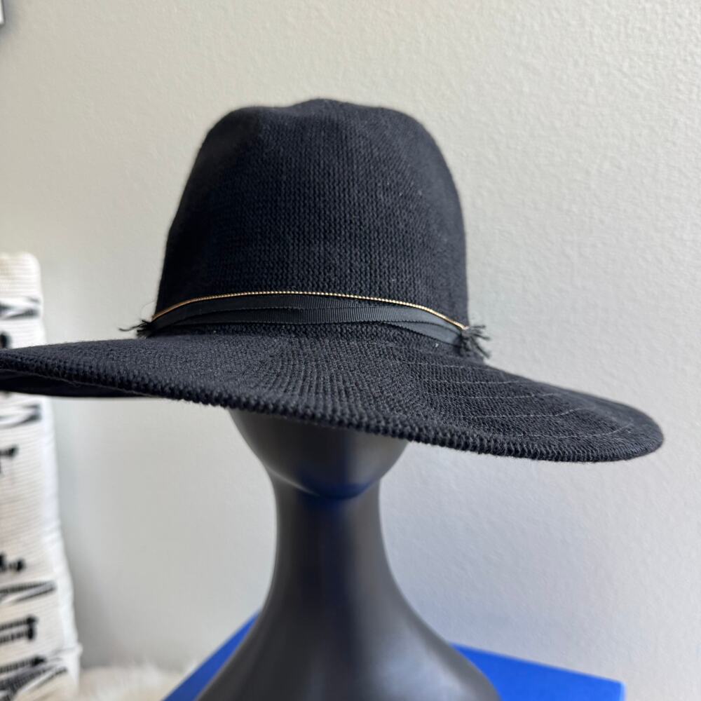 Wyeth Black Beacon Mesh Panama Packable Rancher Hat NWT